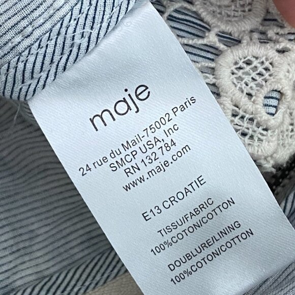 MAJE Crochet Beige Spring Jacket Size 38 US M - Picture 5 of 5